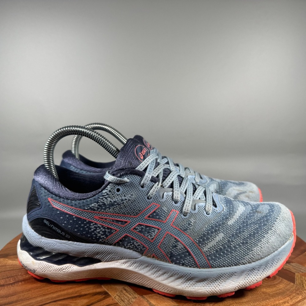 ASICS GEL-Nimbus 23 Womens Running Shoes Blue Pink 1012A885 Size 8